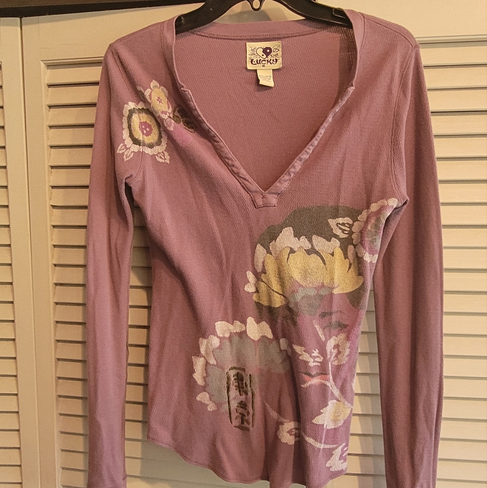 Lucky Brand Long Sleeve Waffle